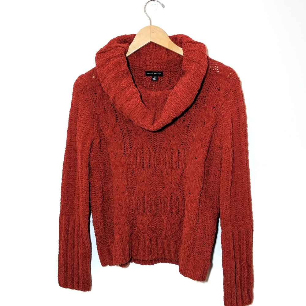 Chunky Knit Sweater in Burnt Orange